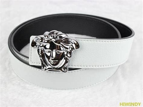 white versace belt men